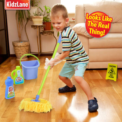 Kidzlane Kids Cleaning Set for Toddlers | Kids Play Broom, Mop and Cleaning Toys Set | Toy