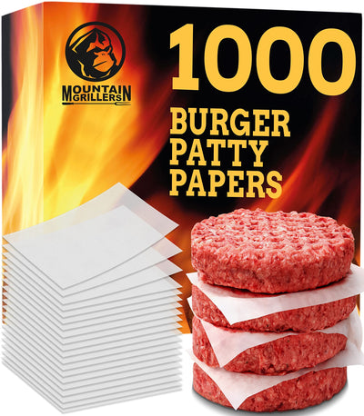 Non Stick Waxed Hamburger Patty Papers - 1000 Squares - Perfect For Bbq