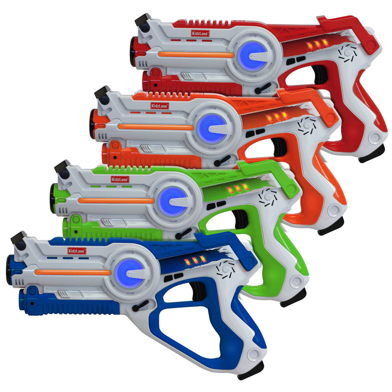 Kidzlane Laser Tag Guns Set of 4 | Lazer Tag Guns for Kids with 4 Team Players | Indoor