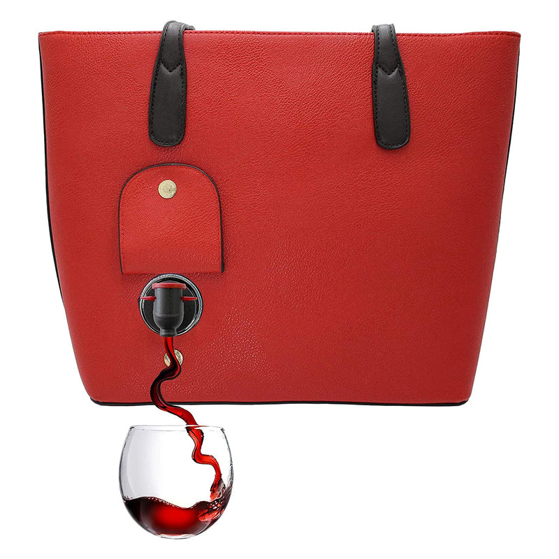 Wine Purse (Black) - Fashionable Purse With Hidden, Insulated Compartment, Holds