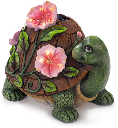 Vp Home Luminous Floral Turtle Solar Powered Led Outdoor Decor Garden Light