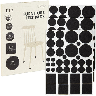 Chair Leg Floor Protectors: 111 Self Adhesive Felt Pads For Furniture In 5