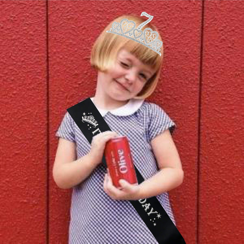 7th Birthday Gifts for Girl, 7th Birthday Tiara and Sash, 7th Birthday Decorations