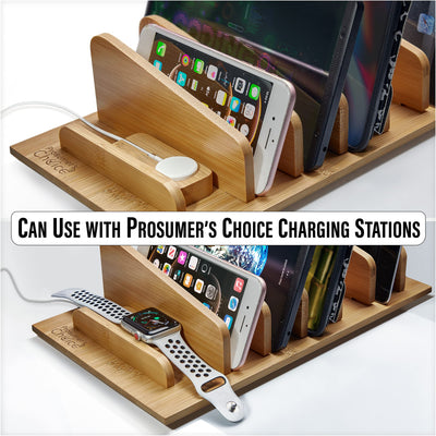 Prosumer's Choice Bamboo Charging Stand Dock Holder for Apple Watch - Adapters NOT