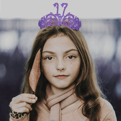 17th Birthday Sash And Tiara For Girls - Fabulous Set: Glitter Sash