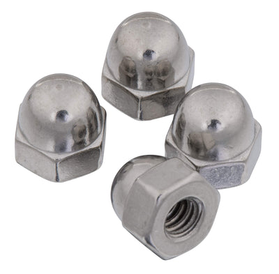 10-24 Stainless Acorn Cap Nut (100 Pack), by Bolt Dropper, 304 (18-8) Stainless Steel