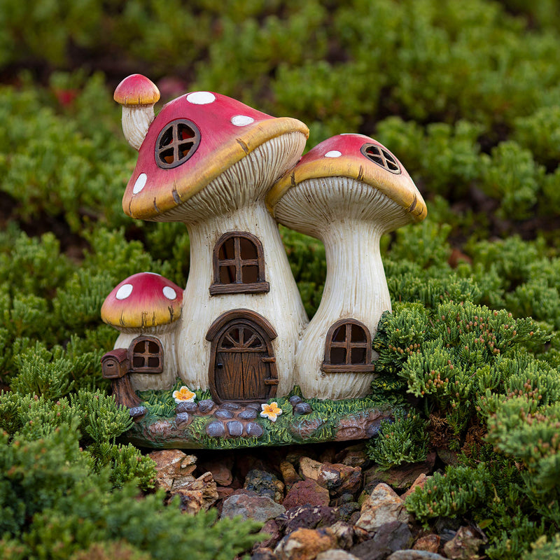 Vp Home Enchanted Mushroom Cottage Solar Powered Led Outdoor Decor Garden Light