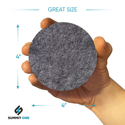 Summit One Premium Felt Absorbent Coasters, Set of 8 (4 Inch Round, 5mm Thick) - Super