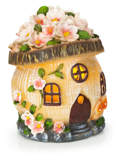 Gnome Fairy House Solar Powered LED Outdoor Decor Garden