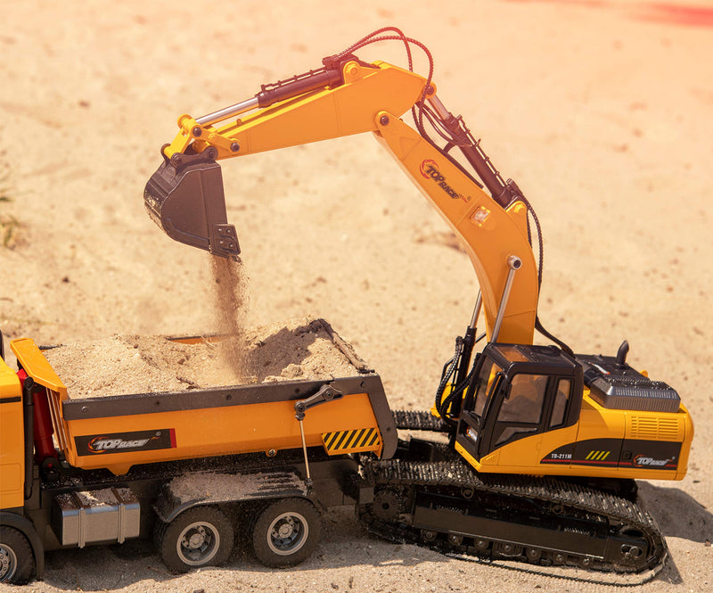 Hobby Grade Remote Control Hydraulic Excavator, All Included Battery, Controller