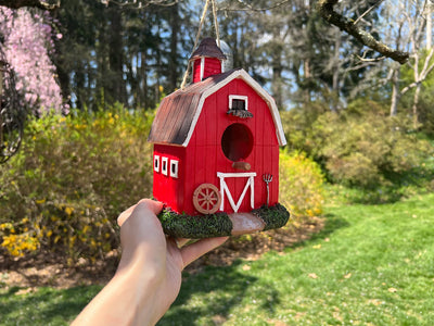 VP Home Flowerpot Bird House with Decorative Hand-Painted Mushroom