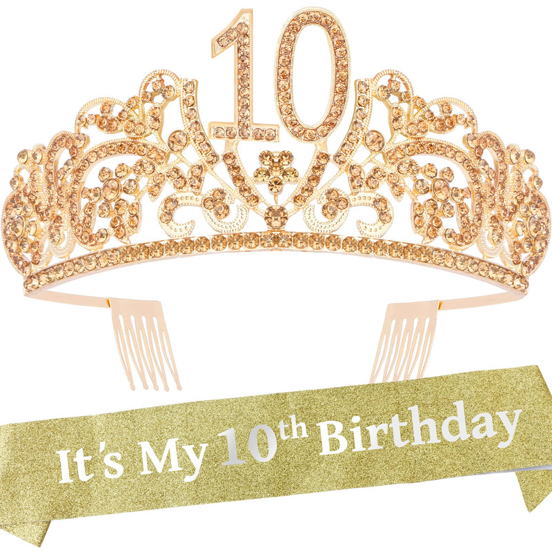 10th Birthday Gifts for Girl,10th Birthday,10th Birthday Sash and Crown,10th Birthday