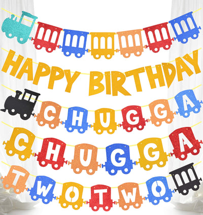 2nd Birthday Train Party Supplies, Chugga Chugga Two Two Train 2nd Birthday Party, Chuuga