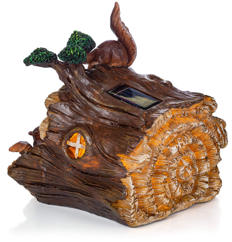 Vp Home Tree Trunk Fairy House Solar Powered Led Outdoor Decor Garden Light