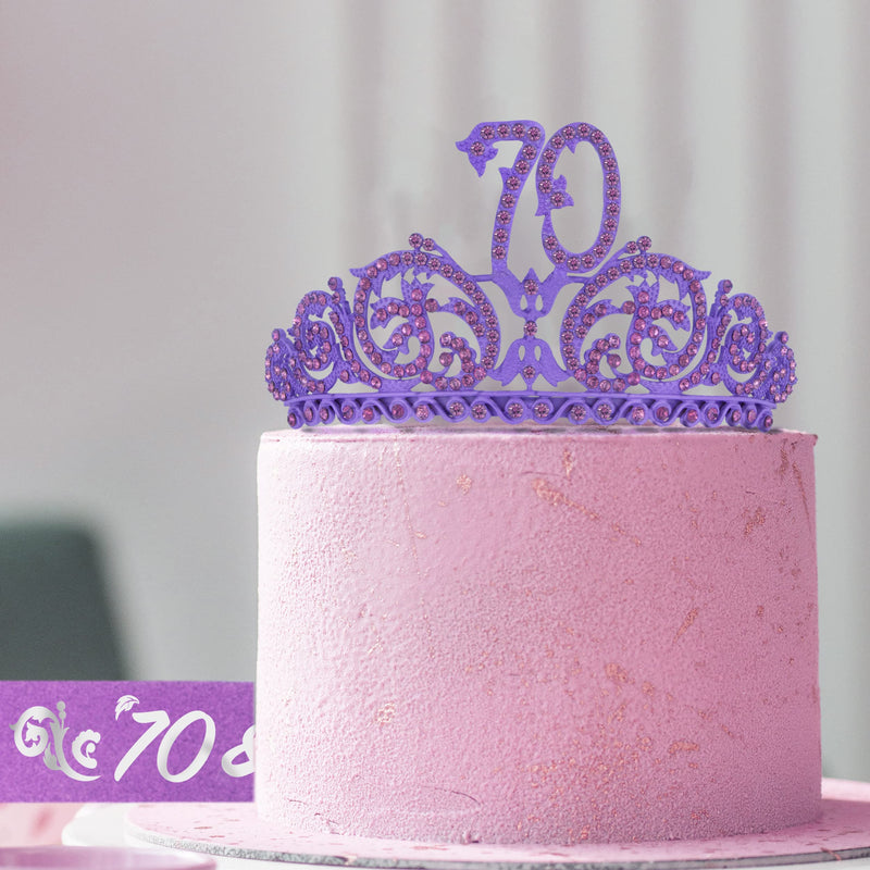 70th Birthday, 70th Birthday Tiara and Sash, 70th Birthday Decorations for Women,70th