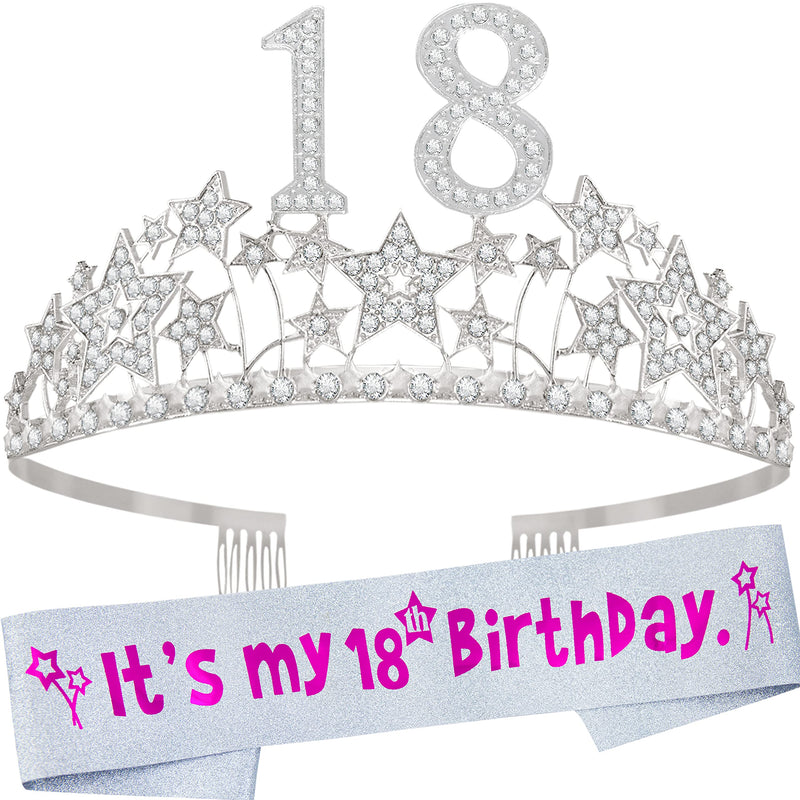 18th Birthday Gifts for Girls, 18th Birthday Tiara and Sash, 18th Birthday Decorations