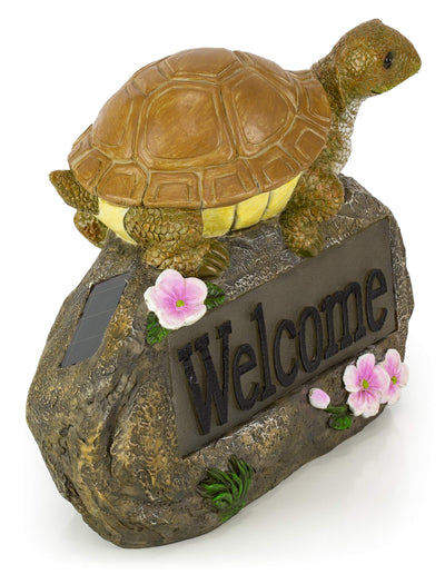 Welcome Turtle Solar Powered LED Outdoor Decor Garden