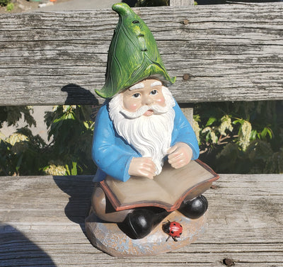 Vp Home Scholarly Gnome Solar Powered Led Outdoor Decor Garden Light