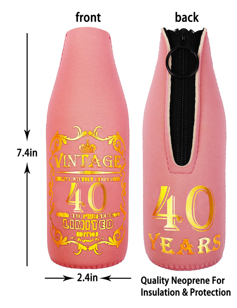 40th Birthday Gifts for women, Cheers to 40 years Pink, 40th Birthday Gifts, 40th Birthday