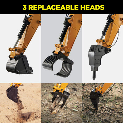 Hobby Grade Remote Control Hydraulic Excavator, All Included Battery, Controller