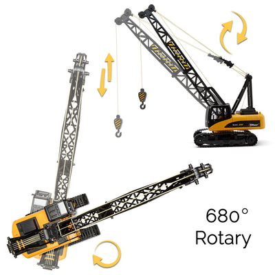 15 Channel Remote Control Crane, Proffesional Series, 1:14 Scale - Battery Powered Rc