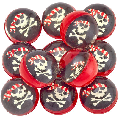 Kicko Pirate Bounce Balls - 24 Pack - 32 mm - for Kids, Party Favors, Stocking Stuffers