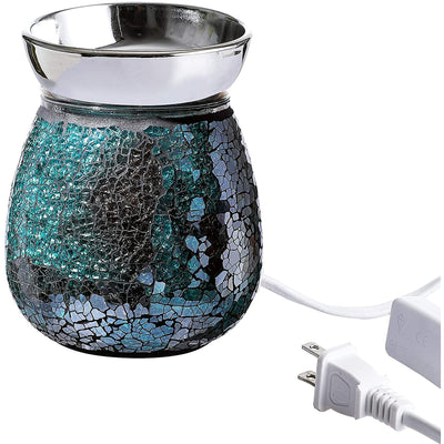 4.9X5.7 inch Mosaic Glass Fragrance Warmer, Electric Wax Warmer, Decorative Lamp for Gifts