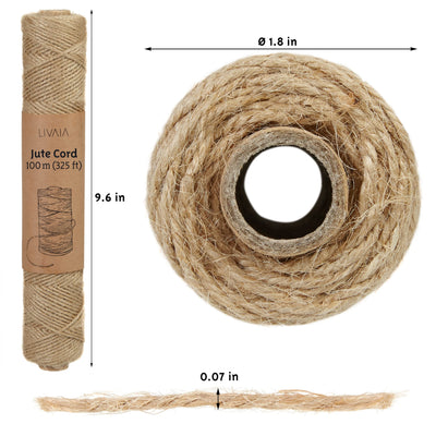 Jute String: 325ft Thin Twine String With 3 Strands  Garden String And Garden