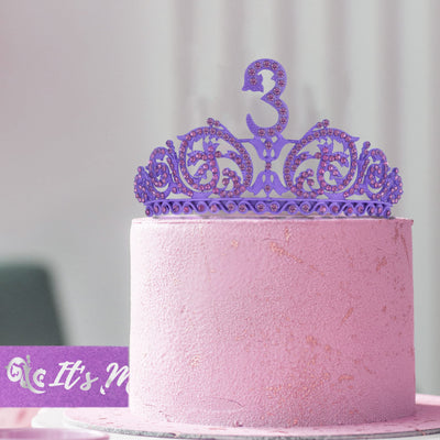 3rd Birthday, 3rd Birthday Tiara and Sash, 3rd Birthday Decorations for Girls, 3rd