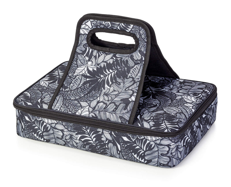 VP Home Casserole Travel Bag (Black and White Tropical