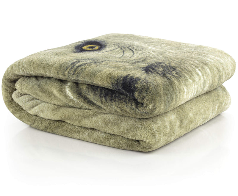 Fleece Throw Blanket by Collin Bogle (Sunlit Soulmates Wolves