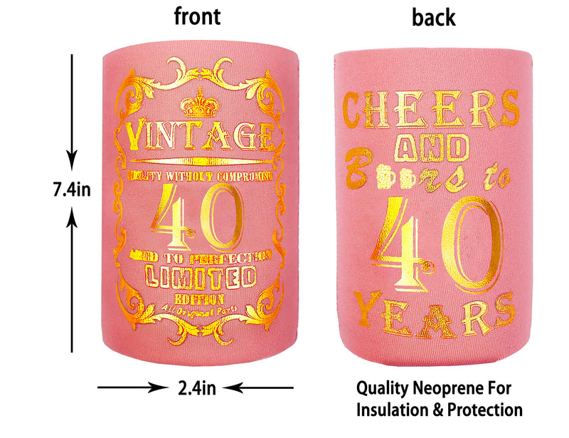 40th Birthday Gifts for women, Cheers to 40 years Pink, 40th Birthday Gifts, 40th Birthday