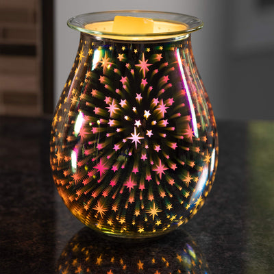 VP Home 3D Art Glass Polychromatic Fragrance Warmer (Stars