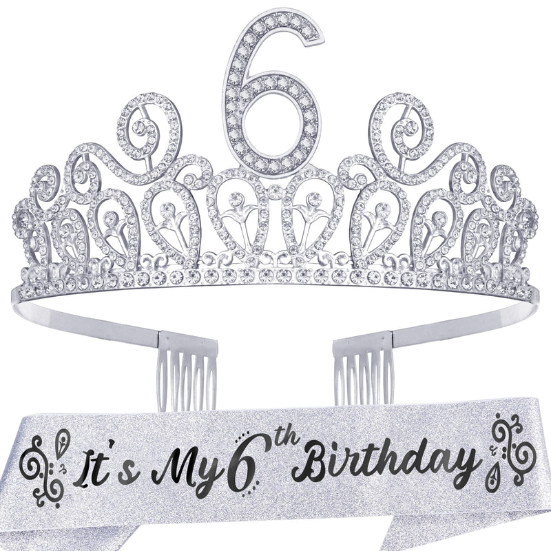 6th Birthday, 6th Birthday Decorations for Girls, 6th Birthday Tiara, 6th Birthday Crown