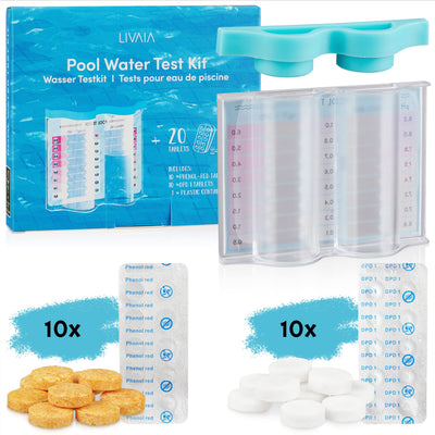 Pool Water Test Kit Chlorine And Ph: 3in1 Swimming Pool Testing Kit