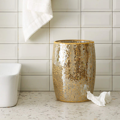 Bathroom Wastebasket | Mosaic Glass Decoration | Bathroom DCor | Bathroom Accessory