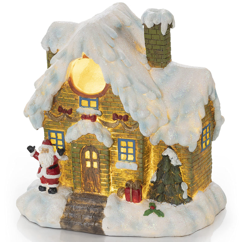 VP Home Santa and Friends Christmas Trio with Glowing LED Lamppost Holiday