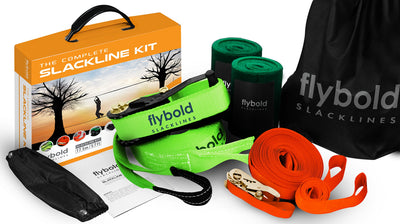 Slackline Kit Slack Line Longer 57 Ft Line With Tree Protectors And Carry Bag Tight Rope