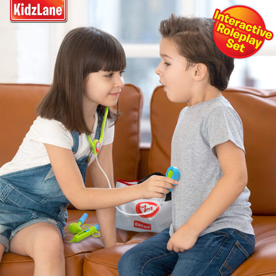 Kidzlane Play Doctor Kit for Kids and Toddlers - Kids Doctor Play Set - 7 Piece Dr Set