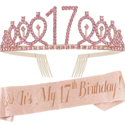 17th Birthday, 17th Birthday Decorations for Girls, 17th Birthday Sash, 17th Birthday