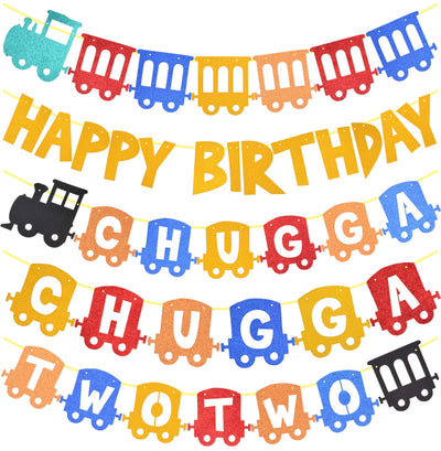 2nd Birthday Train Party Supplies, Chugga Chugga Two Two Train 2nd Birthday Party, Chuuga