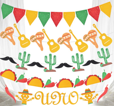 UNO Fiesta First Birthday Decoration, Fiesta Cactus Taco First Party Decoration Supplies