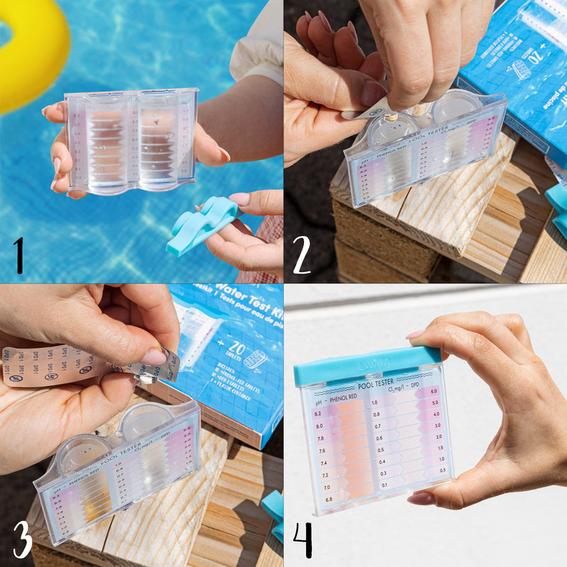 Pool Water Test Kit Chlorine And Ph: 3in1 Swimming Pool Testing Kit