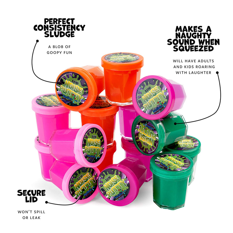 Party Favors For Kids - 48 Mega Party Favor Pack Of Slime - Mini Noise Putty In Assorted