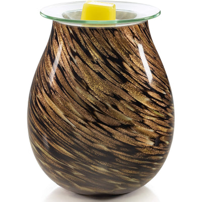 VP Home Radiant Art Glass Fragrance Warmer (Glittering Sienna