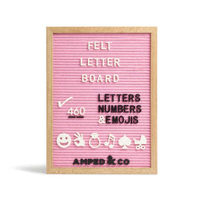 Premium Felt Letter Board, 460 Letters and Oversized Emojis, Wall Hanging Message Board