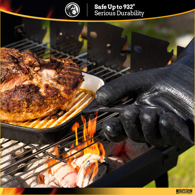 Extreme Heat Resistant Gloves For Grill BBQ - High Temperature Fire Pit Grill Gloves