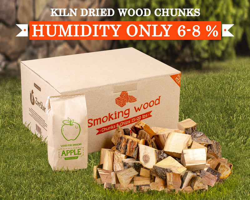 Apple Cherry (Fruit Mix) - 13-15Lb - Wood Chunks For Smoking And Grilling