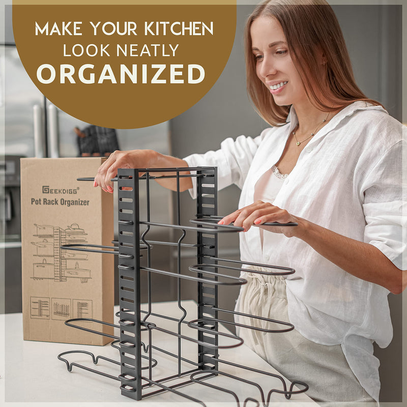 Geekdigg Pot Rack Organizer Under Cabinet, 3 Diy Methods, Height And Position Are