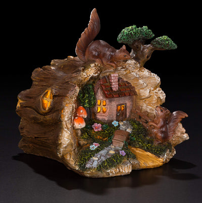 Vp Home Tree Trunk Fairy House Solar Powered Led Outdoor Decor Garden Light